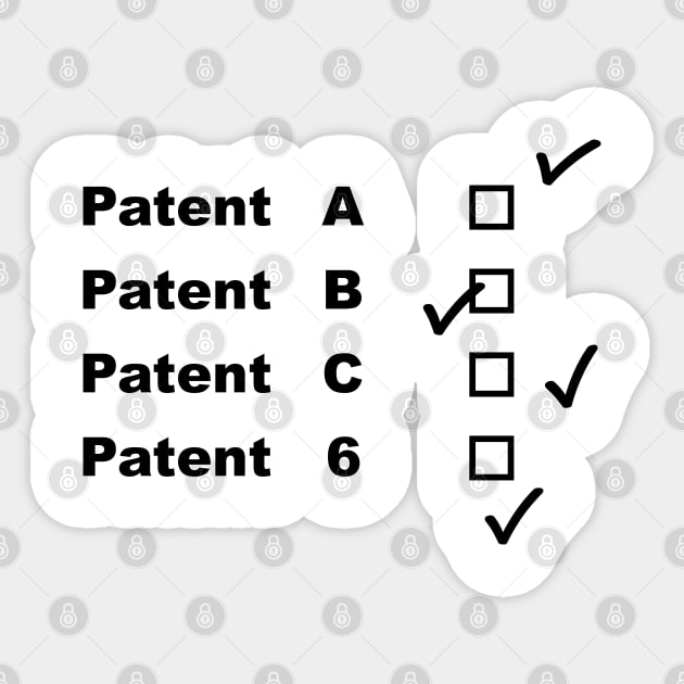 Patente A, B, C und 6 Sticker by RosArt100